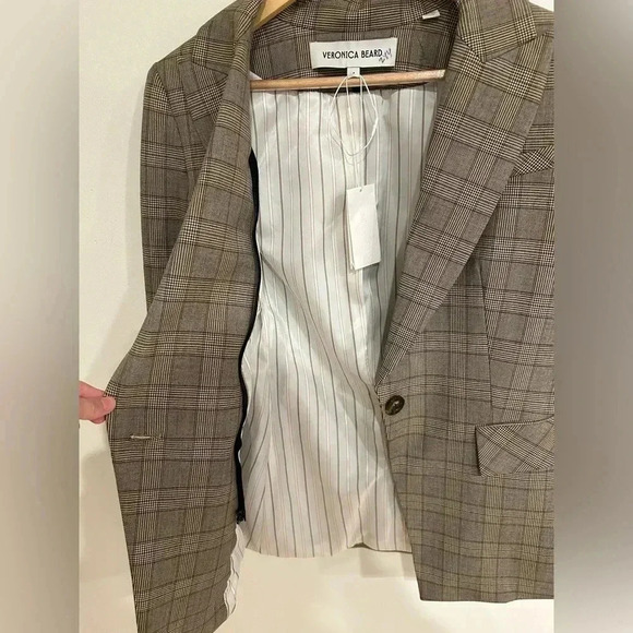 Veronica Beard Dickey Long Tailored plaid Jacket/ blazer US 4 - Picture 11 of 14